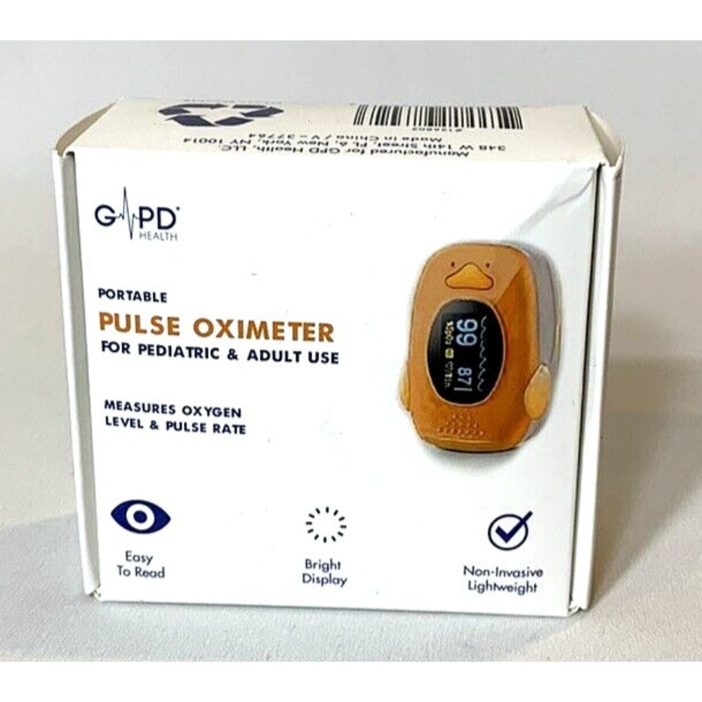 GPD Health Pulse Oximeter Pediatric‎ or Adult Easy Read Includes Batteries NEW